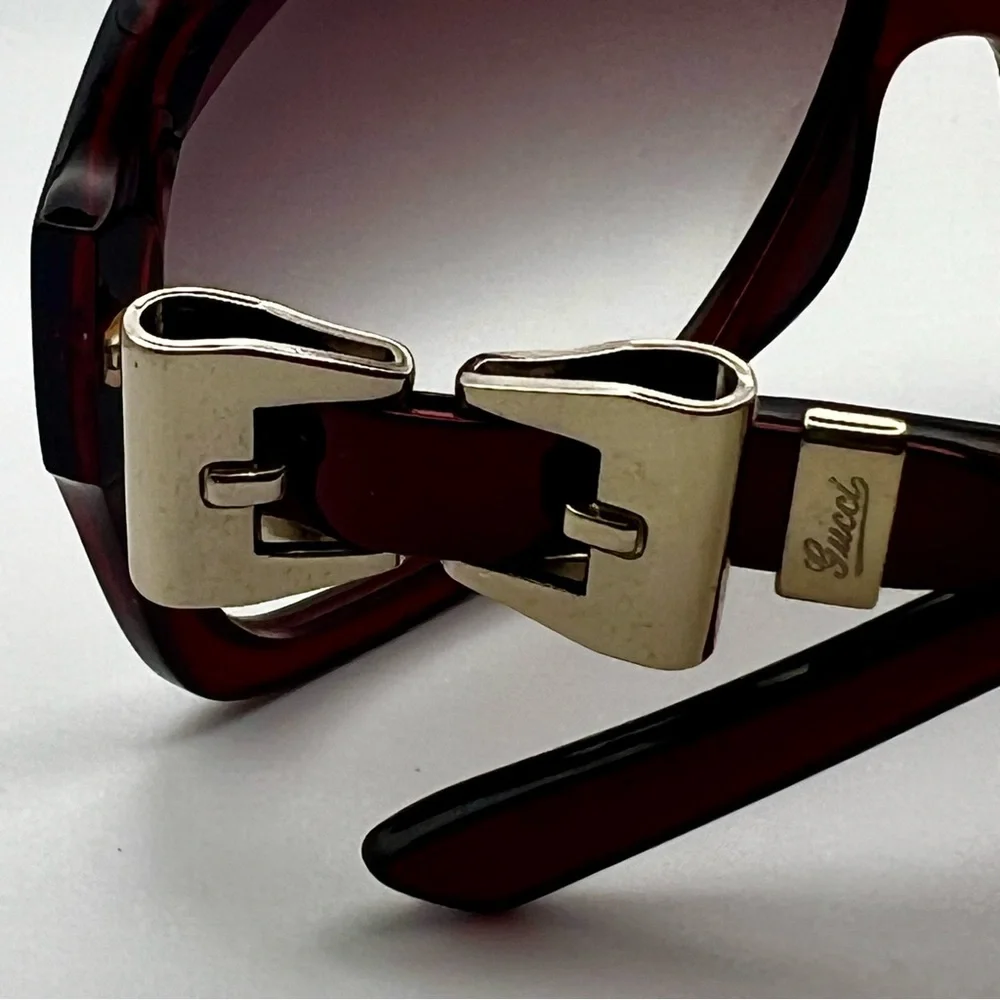 Authentic Gucci Queen Bow Bold Red Oversized Sunglasses GG 3006/S - Picture 5 of 12